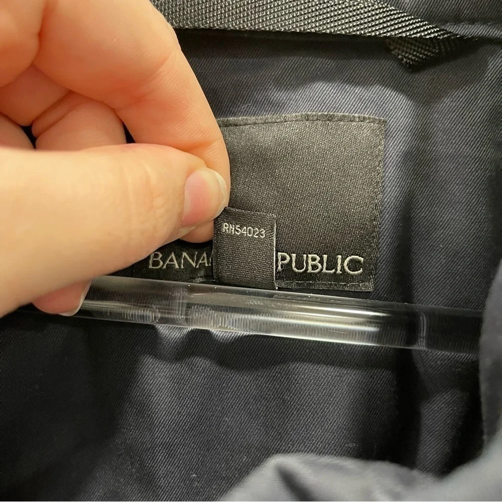 Banana Republic Cotton Filled Full Zip Jacket Preppy Navy Men’s XL